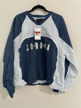 Retro NWT Air Jordan  Navy/Light Blue and White Colorblock Pullover-L Unisex